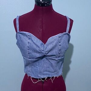 🔮 5 for $20 🔮 Recycled Denim Bustier Crop Top